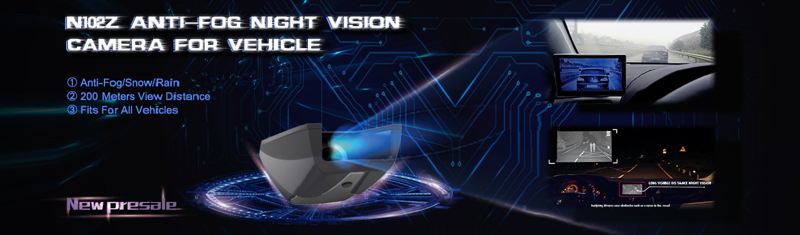 sistema de la cámara del coche de la visión nocturna