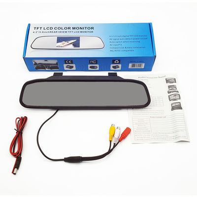 calidad  4.3inch HD 16:9 Dual RCA Video Inputs PAL/NTSC LCD Rear View Mirror fábrica