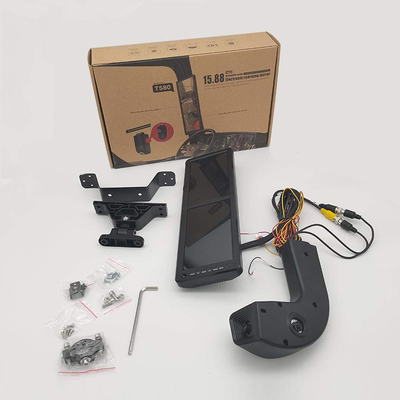 calidad  OEM Wholesale Vehicle Security System, 15.8" HD Dual Display Electronic Rearview Mirror with 2 Cameras Recording for MAN Bus Truck fábrica