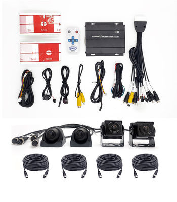 1080P AHD Sistema de visión de pájaro con cámara inversa panorámica de 360 ​​​​grados, grabación DVR para automóvil a prueba de agua, ayuda de estacionamiento para camiones, autobuses y vehículos recreativos Hyundai