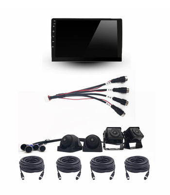 Pantalla dividida dual de reserva atada con alambre 9 del sistema de navegación de las multimedias del coche de rv el 10in a 36V