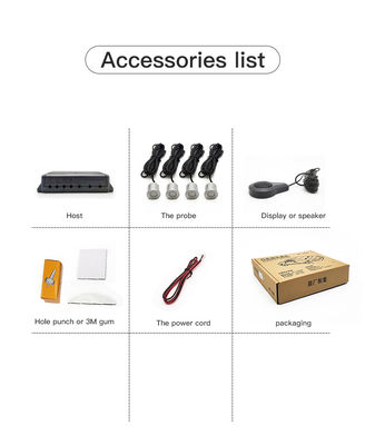 Radar de estacionamiento de seguridad, 4 sondas, sensor de punto ciego para coche tipo zumbador