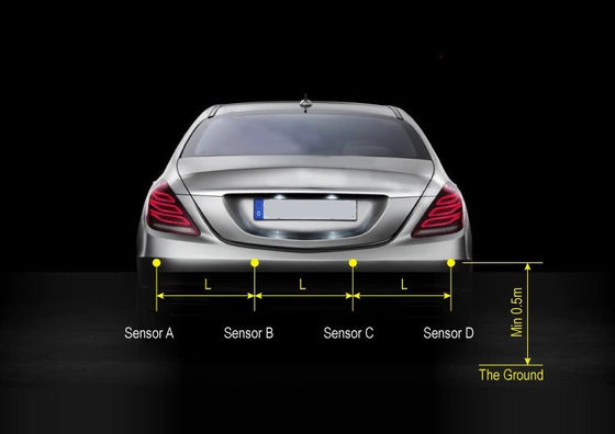 Radar de estacionamiento de seguridad, 4 sondas, sensor de punto ciego para coche tipo zumbador