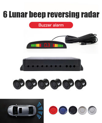 Kit de sensores de estacionamiento de pantalla LED 6 Sensores de respaldo ultrasónicos IP68 Sensor de marcha atrás impermeable para automóviles Asistente de conducción seguro para vehículos