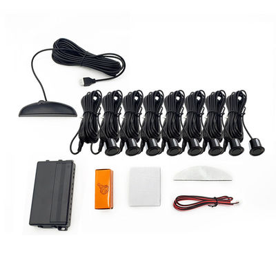 Kit de sensor de marcha atrás de coche de 8 puntos Pantalla LED Sistema de asistencia de estacionamiento Sensor de respaldo de alta sensibilidad para protección de conducción segura del vehículo