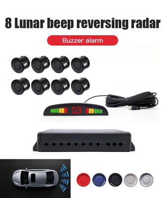 Kit de sensor de marcha atrás de coche de 8 puntos Pantalla LED Sistema de asistencia de estacionamiento Sensor de respaldo de alta sensibilidad para protección de conducción segura del vehículo