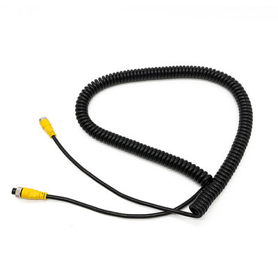 Cable en espiral resistente de 8M para remolque con cámara de 4 pines para camiones y vehículos comerciales