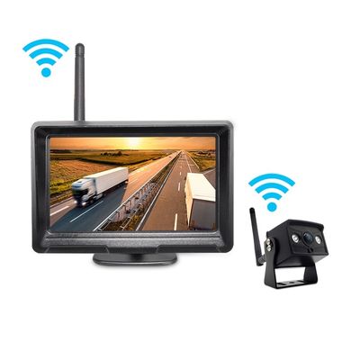 Visión nocturna WiFi Monitor de visión trasera inalámbrico de automóviles, cámara de respaldo inversa inalámbrica con garantía de 1 año para vehículos comerciales pesados Scania