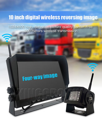 DC 12V-24V 7 pulgadas Monitor LCD inalámbrico de visión nocturna Cámara de respaldo inalámbrica Sistema de estacionamiento para camiones de caravanas 1 año