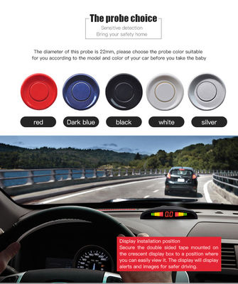 Car Parktronic LED Parking Sensor 4 Sensors Reverse Backup Parking Radar Monitor Detector System