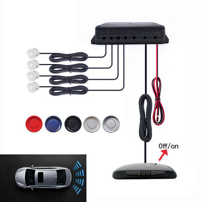 4 sensores Radar de estacionamiento automático, pantalla LED encendida/apagada Sistema de detección de monitoreo de respaldo inverso