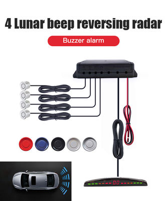 Sensor universal de 4 sensores Radar de estacionamiento de coches impermeable Sensor inverso con pantalla de distancia LED Sistema de asistencia de estacionamiento