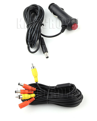 Accesorios a prueba de herrumbre de la cámara del coche del cable los 7m del conector encendedor de DC24V para la leva de la rociada