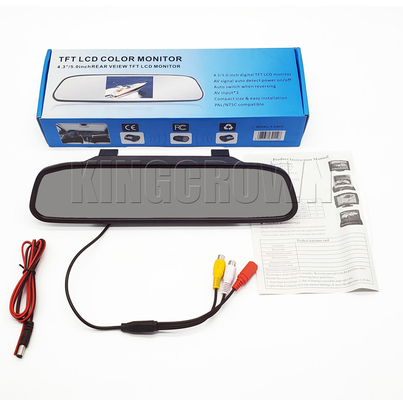 La vista posterior de ajuste auto del vehículo del brillo duplica 4,3&quot; pantalla LCD con el soporte universal