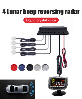 Universal 16.5mm 4 Probe Parking Sensor System LCD Distance Display Radar de respaldo inverso para automóviles