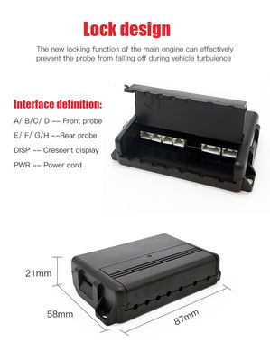 Universal 16.5mm 4 Probe Parking Sensor System LCD Distance Display Radar de respaldo inverso para automóviles