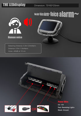 Universal 16.5mm 4 Probe Parking Sensor System LCD Distance Display Radar de respaldo inverso para automóviles