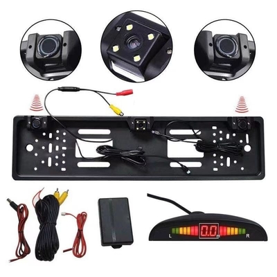 Cuadro de la placa de registro del automóvil cámara de seguridad sensor de estacionamiento IP67 impermeable cámara de seguridad sensor de estacionamiento