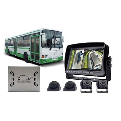 Sistema de cámara con vista de pájaro 1080P 3D de 360° para autobuses y vehículos comerciales con monitoreo panorámico de estacionamiento y cámaras impermeables IP67