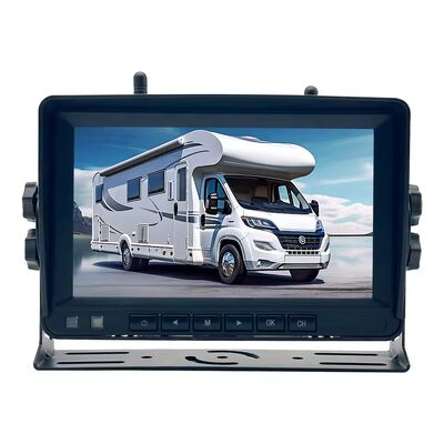 Monitoreo de DVR de camión inalámbrico de alta definición, visión nocturna de 7 pulgadas WiFi con energía solar cámara de grabación de respaldo inversa para Winnebago Travato RV