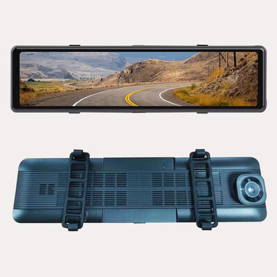 12 pulgadas de pantalla táctil DVR de punto ciego BSD versión de advertencia de la cámara de salpicadero a prueba de agua 360 vista FHD Sistema de DVR de coche de grabación de bucle
