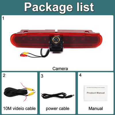 Cámara de marcha atrás de alta calidad para Fiat Doblo & Opel Combo 2010-2018 con luz LED