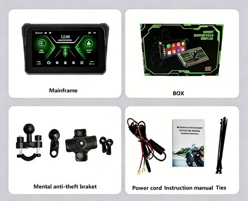Grabador de motocicleta inalámbrico Carplay/Androidauto teléfono móvil pantalla de vehículo navegación de proyección