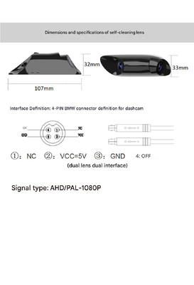 Espejo retrovisor electrónico de doble lente 1080P Pantalla de alto brillo de 6 pulgadas Cuerpo de aluminio ultradelgado Cámara de espejo retrovisor de vehículo impermeable para automóviles
