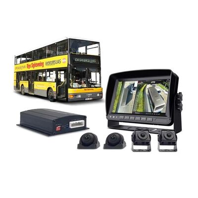 360 Degree Panoramic View Camera Kit with 1080P Full HD IP67/68 Waterproof and Infrared LED Night Vision for Truck Bus Van Wagon