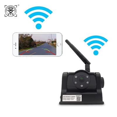 Cámara de respaldo WiFi inalámbrica con 140 ° de gran angular ajustable 720P HD Resolución y IP67 resistente al agua y al polvo para camiones y RV