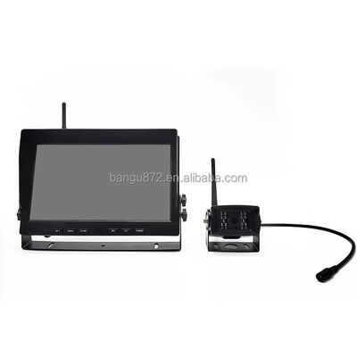 Kit de monitor de cámara de respaldo inalámbrico digital de 4 canales de 10 pulgadas con visión nocturna infrarroja para vehículos pesados