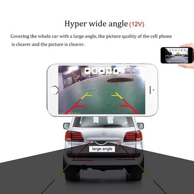 5G WiFi inalámbrico HD cámara de seguridad de automóviles con visión nocturna infrarroja IP67 a prueba de agua y ángulo de visión de 140 grados para iOS Android
