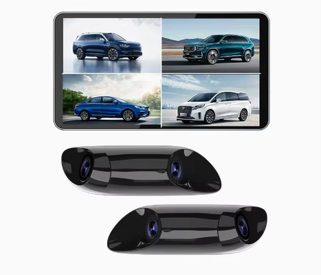 6.0 pulgadas HD Espejo retrovisor electrónico con cámaras de doble punto ciego Visión nocturna Sistema de vigilancia de seguridad de automóviles Plug-and-Play
