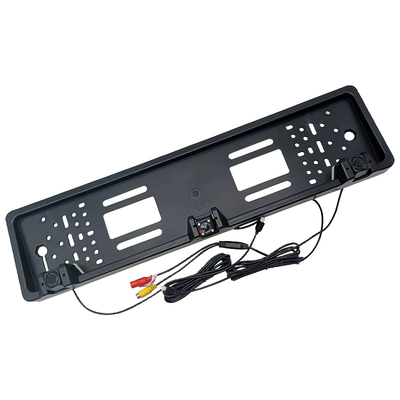 Venta caliente de la cámara del marco de la placa de licencia de la UE, IP67 a prueba de agua vista trasera de respaldo cámara de estacionamiento de marcha atrás con kit de radar, OEM disponible