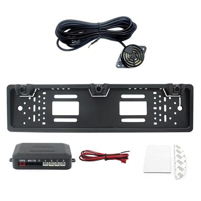 Venta caliente de la placa de la UE del coche sensor de estacionamiento del marco, IP67 sensor de estacionamiento de seguridad de vista trasera impermeable con kit de radar, OEM disponible