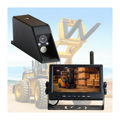 Wireless Forklift Rear View Camera System with 7 Inch IPS Monitor IP68 Waterproof and IR Night Vision for Industrial Vehicles